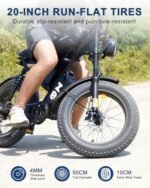 1500W Moped Style Ebike Full Suspension, 20 Inch Fat Tire Electric bike, Max 28MPH & 37-150 Miles Electric Motorcycle, 750WH/1500WH Battery, All-Terrain E Bike for Mountains, Snow, Sand, Road - Image 5