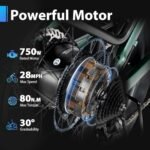 Fat Bear 750S PRO 1500W Peak Electric Bike for Adults, 28MPH 65Miles Electric Bike, 15AH Ebike,8-Speeds & Hydraulic Brakes & Dual Full Suspensions & App Control Adult Electric Bike - Image 4