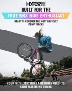 Hyper E-Ride BMX Fat Tire Electric Bike. 250w, 36v Battery, 26 X Inch Fat Tire Ebike with Pedal Assist, Single Speed, Front and Rear Disc Brakes, BMX Frame. Electric Bicycle for Adults. (Jet Fuel) - Image 5