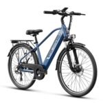 Jasion Roamer Electric Bike for Adults 1200W Peak Motor 528WH Removable Battery,up to 60miles 28MPH City Cruiser Ebike,26'' Commuter E Bike, 7-Speed Gears and Front Suspension Bicycles