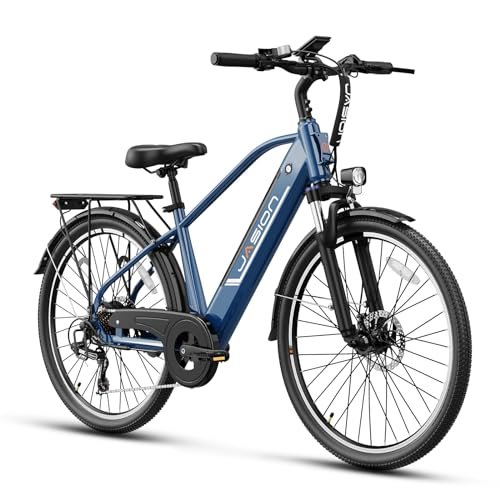 Version 1.0.0 Jasion Roamer Electric Bike for Adults 1200W Peak Motor 528WH Removable Battery,up to 60miles 28MPH City Cruiser Ebike,26'' Commuter E Bike, 7-Speed Gears and Front Suspension Bicycles - Image 1