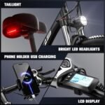 Electric Bike for Adults with 1000W Peak Motor 27.5" Electric Bicycles 48V15AH Removable Battery Ebike,32MPH Mountain Bike 21 Speed Ebikes,Front Suspension Electric Bikes - Image 5