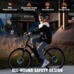 EVERCROSS EK28 28" Electric Bike for Adults, 500W Electric Mountain Bike with 36V 12AH Battery, 60 Miles Range & 20 MPH Ebike, 7 Speeds Electric Bicycle and Removable Li-ion Battery - Image 3