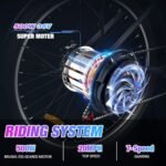 RCB Electric Bike, 500W Electric Bike for Adults, 26" Ebike Adult Electric Bicycles, 55Miles 20MPH Commuting Electric Mountain Bike, 36V 472Wh Battery, 7-Speed, 26" Tires and Front Fork Suspension - Image 2