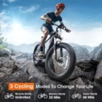 BEEMONE Electric Bike for Adults, 1000w Brushless Motor Ebike, 26" x 4.0 Fat Tire, Electric Bikes with 48V/20Ah Removable Battery, MAX 30-80Miles, 28MPH,Peak 7 Speed, Men-High Step 1000W - Image 2