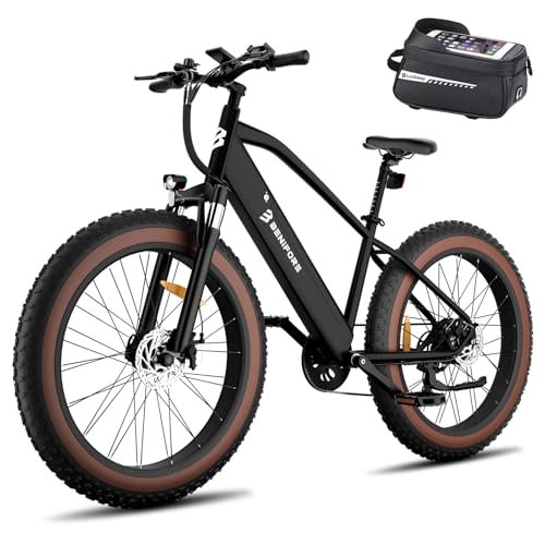 Version 1.0.0 Electric Bike for Adults 1200W Peak Motor, 48V 720Wh Removable Battery, 65 Miles 28MPH Ebike Mountain, 26" Fat Tire Adult Electric Bicycles with Hydraulic Suspension,7 Speed Gears UL Commuter E Bike - Image 1
