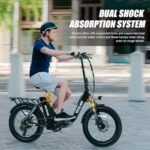 VITILAN 1056W Peak Electric Bike for Adults, U3 20" Fat Tire Electric Bicycle, 48V 624Wh Removable Battery, Max Range 80 Miles & 28Mph, 7 Speed Step Thru Ebike with Dual Suspension - Image 6