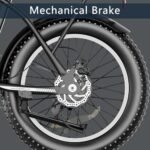 Freego Folding Electric Dirt Bike for Adults, 500W Motor,28Mph Max Speed/48V/20Ah/50Mile Removable Battery 7 Speed Electric Bike, 20" x 3 Tire Foldable Bike Front Supspension,Rearview Mirror - Image 5