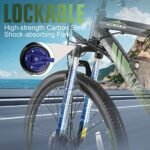 ANCHEER 27.5'' Electric Bike 500W(Peak 750W) Electric Mountain Bike, 55 Miles Range & 22 MPH, 3H Fast Charge, 48V/10.4Ah Removable Battery, Electric Bike for Adult 21 Speed Incl. Free Bike Lock - Image 4