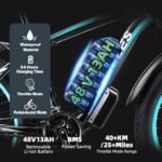 KETELES Electric Bike for Fathers, 1000W Motor 26 Inch Fat Tire Mountain Ebike, 28 MPH 13AH 48V Battery Bicycle 21 Speed Electric Dirt E Bikes - Image 4