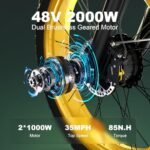 Electric Bike for Adults, 2000W Ebike 48V 22.4Ah Lithium Battery 35MPH 26" Full Suspension Electric Bicycles 7 Speed Hydraulic Brakes Up to 60 Miles - Image 2