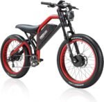 Electric Bike for Adults Mountain Bike Ebike with 2500W/1200W Peak Power Dual/Single Motor 48V 25AH Removable Lithium Battery 26''x4.0'' Spoke Fat Tire Electric Bike