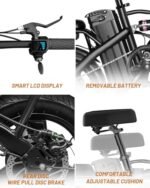 Electric Bike for Adults, Ebike,14" Folding Electric Bike 350W 36V 12Ah Built-in Battery 20MPH,20+Miles,3 Riding Modes, Commuting - Image 4