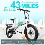 Electric Bike for Adults 750W Motor Foldable Bikes Up to 24 MPH Long Range Ebike for Adult 48V Removable Battery 20" Fat Tire 5 Speed Modes EBike ZL2006 UL 2849 Certified City Urban Commuting Bicycles - Image 4