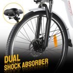 PEXMOR Electric Bike for Adults, 350W (Peak 500W) City Commuter Ebike w/36V 12.5AH Removable Battery, 26" Cruiser Electric Bicycle 6-Speed | Dual Shock Absorber, Complies to UL2849 - Image 5