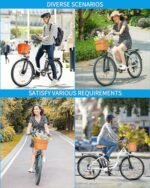 Electric Bike for Adults, 350W(Peak 500W), Up to 45 Miles, Removable Battery, 26" Commuter Electric Bicycle, Rear Rack, Bike Basket, Certified to UL Standard 2849 - Image 5