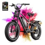 eAhora Terra Peak 1500W Electric Bike for Adults, 30+MPH 48V15A Battery, 20"*4.0 Fat Tire Mountain Electric Bicycle,7 Speed Dual Hydraulic Brakes Full Suspension All-Terrain Electric Bike