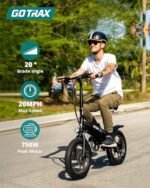 Gotrax S3 Electric Bike, 16x3.0 Fat Tire Electric Bicycle Adults, 750W Peak Motor, Max Range 25 Miles, Up to 20 Mph, Removable Battery, Adjustable Seat, Folding Electric Bike for Adults/Teens 13+ - Image 3
