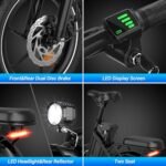 SEHOMY Folding Ebike for Adults Up to 35 Miles, 16" Electric Bike for Adults with Max Speed 25MPH, Peak 630W Motor, Removable 36V Battery, City Commuter Ebikes, Adults Electric Bicycles for Men&Women - Image 5