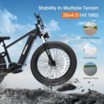 BEEMONE Electric Bike for Adults, 1000w Brushless Motor Ebike, 26" x 4.0 Fat Tire, Electric Bikes with 48V/20Ah Removable Battery, MAX 30-80Miles, 28MPH,Peak 7 Speed, Men-High Step 1000W - Image 5