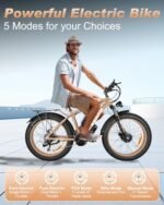 2000W Dual Motor Electric Bike, 48V 20Ah Removable Battery, 35MPH Ebike for Men Women, 21-Speed, 26" Fat Tires Electric Bicycle with Hydraulic Disc Brakes & Lockable Suspension - Image 5