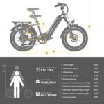 MAGICYCLE Ocelot/Ocelot Pro Step Thru 20" Electric Bike for Adults 750W 52V E Bike 15Ah/20Ah Long Range Electric Bike Max 28 Mph 7 Speeds - Image 4