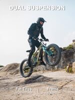 HAOQI 750W (Peak 1000W) Cheetah Electric Bike for Adults, 48V 16AH/25Ah Removable Batteries Ebike, Brushless Motor up to 28MPH, 7-Speed, 26" x 4.0 Fat Tire Mountain Bike,UL 2849 Certified - Image 3