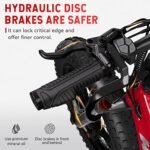 Electric Bike for Adults, HOVSCO Foldable 20'' Fat Tire Ebike 750W Motor Torque Sensor 28Mph Bike, 48V 15AH LG Battery 65 Miles Adult Bicycle with Shimano 7-Speed, Dual Shock Absorber, Red - Image 4