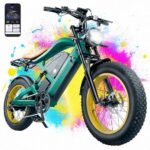 Electric Bike with 1200W Brushless Motor,32 MPH,20Ah Removable Battery,30 Miles Range,7 Speed,GPS Tracker with APP Control,20" Fat Tire,Ebike for Adults,ST202