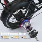 Electric Bike 20" 750W Peak Power Folding Fat Tire Electric Bike with 48V 13Ah Removable Battery 20MPH Adult Ebike, 7-Speed Electric Bicycle, 50miles Range Commute E-Bike, LCD Display - Image 2