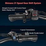 ZNH Electric Bike, 26'' E Bike for Adults 350W Electric Commuter Bike/Mountain Bike, Adult Ebike with Removable 36V/10AH Battery UL Certified, Electric City Bicycles for Adult/Shimano 21-Speed - Image 5