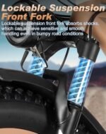 2000W Dual Motor Electric Bike, 48V 20Ah Removable Battery, 35MPH Ebike for Men Women, 21-Speed, 26" Fat Tires Electric Bicycle with Hydraulic Disc Brakes & Lockable Suspension - Image 4