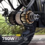 SOHAMO H3 Electric Bike for Adults, 1100W Brushless Motor Foldable Ebike 28mph, 48V 15/20AH Battery, 40/60Miles Range Folding E-Bike w/Dual Suspension Electric Bicycle for Road Sand Snow Mountain - Image 2