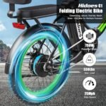 Dorida Foldable Electric Bike for Adults,Hidoes 750W Folding Ebikes for Adults,13Ah Removable Battery 40Miles E Bike Electric Bicycle for Commuting 20" Tire,Dual Suspensions - Image 2