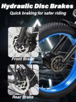 Electric Bike for Adults 2000W Peak 3000W Dual Motor E Bike with 52V 23Ah Battery 36.8MPH 7 Speed Ebike, 26"x4" All Terrain Fat Tire Electric Bicycle with Front Fork Suspension - Image 5