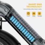 Heybike Ranger S Electric Bike for Adults, Foldable 1400W Peak Motor Ebike, 20" x 4.0 Fat Tire Step-Thru Electric Bicycle, 48V 14.4AH Removable Battery Commuter E Bike, 7-Speed Hydraulic Fork - Image 3