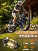 E·Bycco 52V 1000W Peak 1500W 19.2Ah Battery Electric Mountain Bike for Adults, 36MPH & 75Miles Fast Long Range EBikes, 21-Speed Pedal Assist E-Bikes, Hydraulic Disc Brake, Fat Tire Commuter E-Bicycle - Image 3