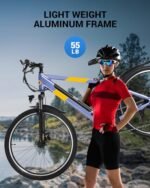 Electric Bike for Adults,48V Built-in Invisible Removable Battery,500W Motor(Peak 700W) Electric Mountain Bike,26" Tires Front Fork Suspension with Fenders,UL2849 Certified, 21-Speed - Image 6