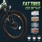 VELOWAVE Grace 2.0 48V 20AH Electric Bike for Adults 750W Bafang Motor Ebike with Fender Shimano 7-Speed 26" x 4.0 Fat Tire Step-Thru Electric Bicycle - Image 6