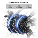 Electric Bike, 26" 4.0 Fat tire 750W Ebike for Adults, Mountain E Bike for Men Women, 48V 13Ah Removable Li-Ion Battery… - Image 3