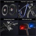 Electric Bike for Adults 2000W Dual Motor 26'' Fat Tire Ebike 52V 20Ah 35MPH Fat Tire E Bikes for Men Full Suspension Dual Hydraulic 7 Speed Beach Mountain Off-Road E-Bike - Image 6