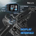 Electric Bike for Adults with 1500W Peak Motor,20MPH Top Speed,7 Speed Gear,750WH Detachable Battery,Folding Ebike with 20'' Fat Tire，Full Suspension UL Certificated Bicycle - Image 5