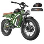 Freego Electric Bike for Adults, Dual Motor & Dual Battery, 2000W/48V/40Ah/55Ah, 20"x4.0" Fat Tires Off Road Electric Bicycle with Removable Battery, 34MPH&68/103 Miles Long Range E Bike UL Certified