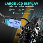 Speedrid Electric Bike 26" Fat Tire Electric Bike for Adult, 25mph Peak 750W 48V 10.4/ 13Ah Removable Battery Electric Mountain Bike, Commuting Off Road Ebike 7 Speed & Front Suspension Fast Charge - Image 5