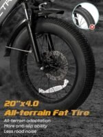 Electric Bike for Adults, 20.8Ah Removable Battery, Folding E-Bike with 750W Motor, 75+Miles Long Range, 4-6Hours Fast Charging, 7 Speed 20 x 4.0 Fat Tire Electric Horn, Class 2 Ebike - Image 5