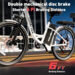 Electric Bike, 24'' Electric Bike for Adults, 500W Ebike with 48V 20AH Removable Battery, Front Suspension and Commuter Electric Bicycle for Adults,City Electric Bicycle Up to 50 Miles - Image 3