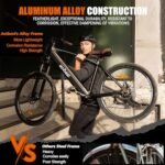 Core Electric Bike for Adults -468Wh Removable Built in Battery, Peak 750W Brushless Motor Mountain Ebike, 26X2.1 Tire Step Over Bicycle with 7 Speed, Max 50 Miles, Commute E Bikes - Image 5