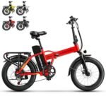 EK4 Max Electric Bike, 20.8 Ah Super Battery Ebike, Peak 1160W Premium Power Motor E Bike, Up to 30MPH and 100 Miles, 7-Speed 20" Fat Tire All Terrain Electric Bike for Adults