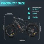 AILIFE Electric Bike, Ebike with 26" x 4.0 Fat Tire, 48V 1000W 13Ah Bicycle Electric Mountain Bike with 7 Speed Gears, 27 MPH Max 31-62 Miles Electric Bike for Adults, Upgraded Electric Dirt Bike - Image 6