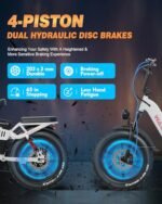 Electric Bike for Adults, 48V 40Ah/60Ah 1600W/3200W Peak Dual Motor Fast Long Range Ebike, 20 Inch Fat Tire Full Suspension Electric Bicycle 31/34MPH, Step Thru E-bike APP Control, UL2849 Certified - Image 5